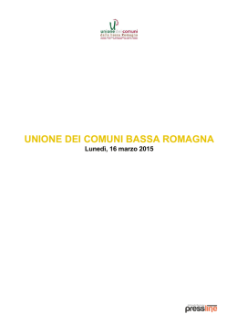 16 marzo 2015 - Unione dei Comuni della Bassa Romagna
