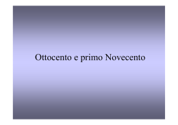 Ottocento e primo Novecento