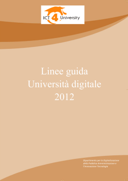 Linee guida Università digitale 2012