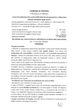 COMUNE DI TREVISO PROVINCIA DI TREVISO Lavori di