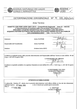 DETERMINAZIONE DIRIGENZIALE NO I? DEL oq/OQ/zois