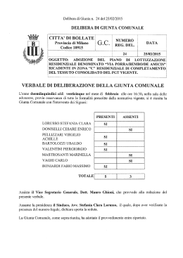 Del. G. C. n.24del 25.02.2015 Adozione Piano