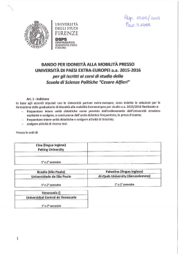 FIRENZE osr=s - Scuola di Scienze Politiche