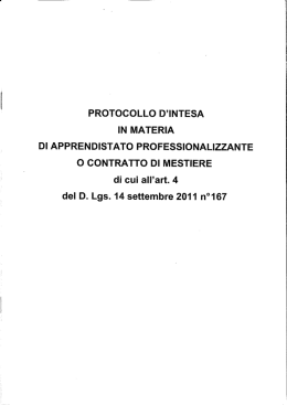 Apprendistato professionalizzante