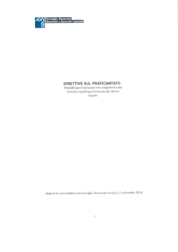 Nuove Direttive Praticantato