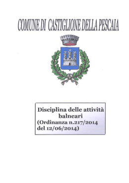 Ordinanza - Comune di Castiglione della Pescaia