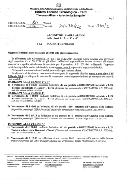CIRCOLARE N. gO /Alunni - IIS Tecnico Industriale Geometri