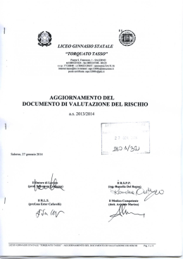 Verbale di valutazione del rischio - Liceo Classico Torquato Tasso