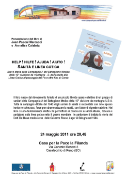 volantino libro Marcacci - Casa per la Pace "La Filanda"