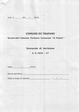 domanda di iscrizione