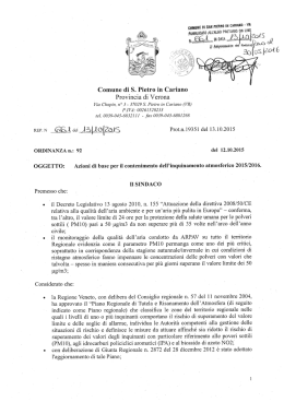 Ordinanza blocco traffico 2015-2016