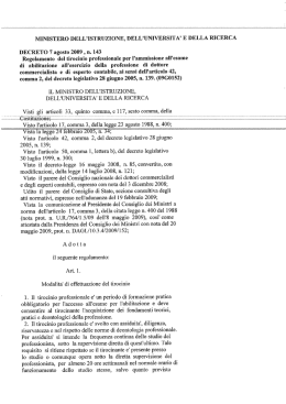Regolamento del tirocinio - Ordine dei Dottori Commercialisti e degli