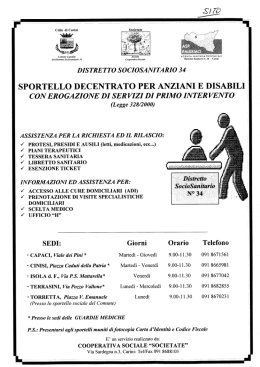 sportello decentrato per anziani e disabili