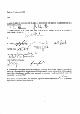 Ii giunte 13 settembre 1`Ù12 TRA L`ASSÙCIAZIÙNE