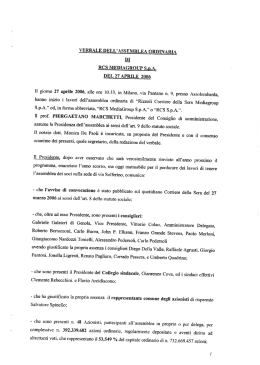 Verbale dell` Assemblea