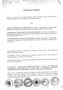 CPL ORISTANO con verbale accordo