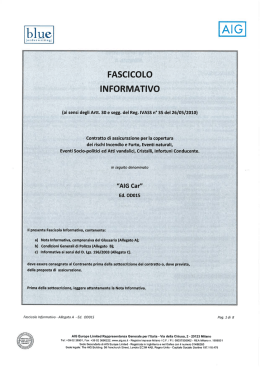 Fascicolo informativo AIG