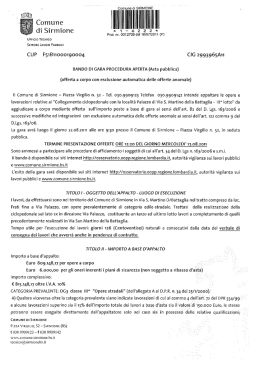 Bando - Sito Ufficiale del Comune di Sirmione