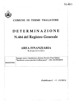 determinazione - Comune di Terme Vigliatore
