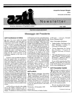 1999 Fall Newsletter - University of Toronto