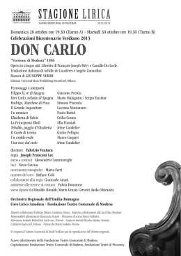 don carlo - Giuseppe Verdi