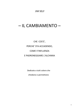 il cambiamento - Mastering Alchemy