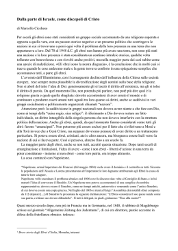 Dalla parte di Israele, come discepoli di Cristo