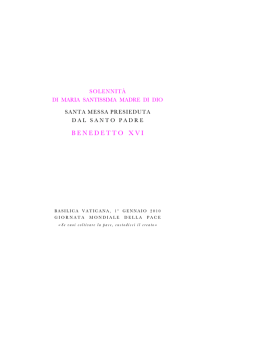 Libretto della - La Santa Sede