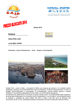 CLUB DELL`ARTE - GALLIPOLI - 2015