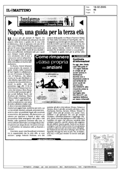 Napoli, una guida per la terza et&agrave;