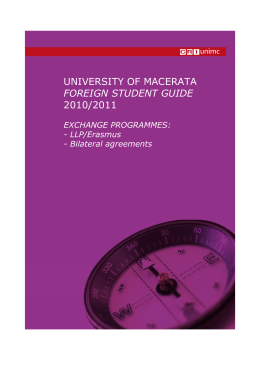 Foreign Student Guide 2010/2011 Document