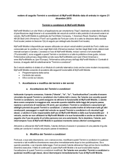 MyFord&reg; Mobile Terms and Conditions