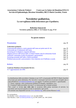 Newsletter pediatrica.