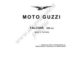 Moto Guzzi Falcone 500 sport e turismo manuale d