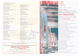 La Traviata al Goldoni Brochure