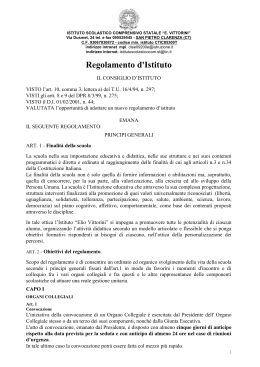 Regolamento d`istituto - ICS Elio Vittorini San Pietro Clarenza