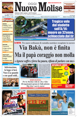 Tragico volo dal viadotto sull`A/14
