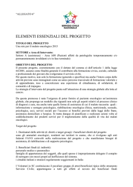 Una rete per il malato oncologico