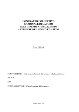 CCNL per i dipendenti da aziende artigiane del legno