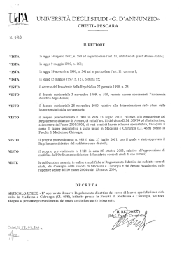 chieti - pescara - Scuola di Medicina e Scienze della Salute