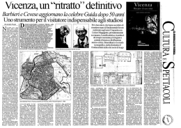 Vicenza, un “ritratto” ` deﬁnitivo `