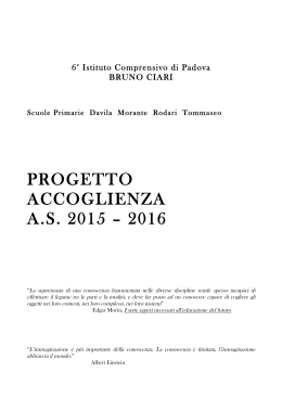 Progetto Accoglienza - 6° Istituto Comprensivo Padova