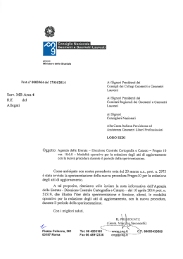Modalit&agrave; operative durante il periodo di sperimentazione.