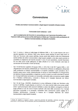 Convenzione Università Carlo Cattaneo LIUC