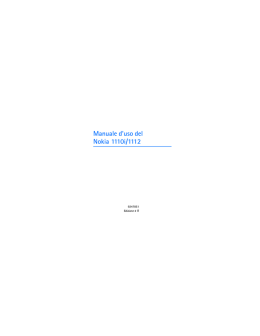 Manuale d`uso del Nokia 1110i/1112