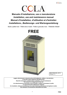 Manuale d`installazione, uso e manutenzione Installation, use and