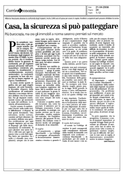 Casa, la Sicurezza si può patteggiare