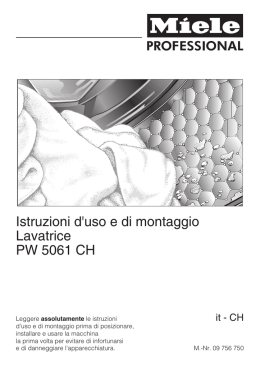 Istruzioni d`uso e di montaggio Lavatrice PW 5061 CH