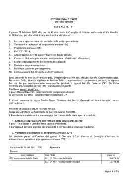Verbale n&deg;11 del 18/02/2013 - LICEO ARTISTICO MUNARI Vittorio