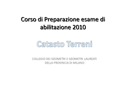 Corso di Preparazione esame di abilitazione 12-07-2010